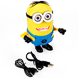 Портативна колонка Міньйон microSD ⁇ Колонка для музики (без Bluetooth) ⁇ Бездротова колонка, фото 7