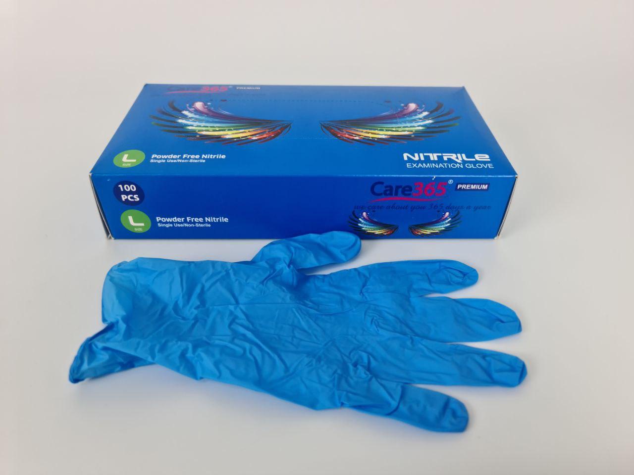 Рукавички Нітрил Синій(100шт)L(1 пач)Нітрилові рукавички для рук