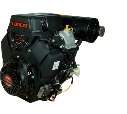 Бензиновий двигун з електростартером Loncin LC2V80FD-E (26 к.с., шпонка 36.5 мм)