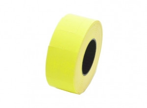 Цінник 22*12мм жовтий прямий 01620