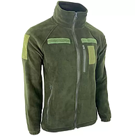 Тактическая теплая флиска ЗСУ армейская олива военная флисовая кофта военным пиксель мультикам с липучками