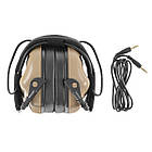 Активні стрілкові тактичні навушники Opsmen Earmor M31 Coyote TAN, фото 2