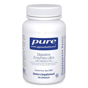 Pure Encapsulations Digestive Enzymes Ultra with Betaine / Травні ензими Ультра з бетаїном 90кап. BX9