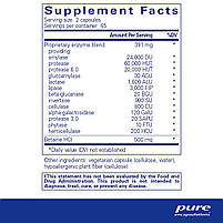 Pure Encapsulations Digestive Enzymes Ultra with Betaine / Травні ензими Ультра з бетаїном BX903, фото 3