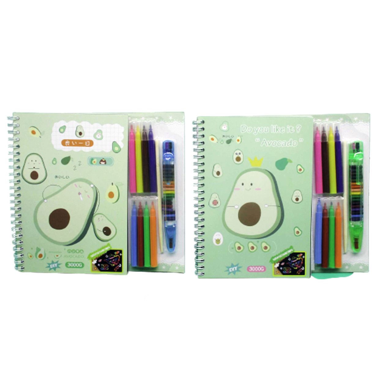 Набір для творчості 3 в 1 "Авокадо" альбом, гравюра, розмальовка, 20*28 см, фото 1