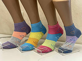 Жіночі кольорові шкарпетки однотонні короткі Українські. Бульбашок