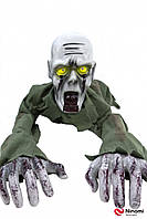 Анимированная кукла ползающий Зомби без ноги музыкальный для Хэллоуина 115 см