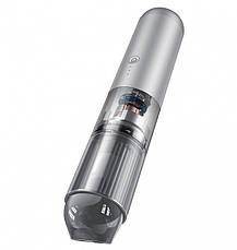 Портативний (акумуляторний) пилосос Baseus A3 Car Vacuum Cleaner Сріблястий (CRXCQA3-0S), фото 4