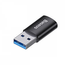 Перехідник (адаптер) Baseus Ingenuity Series Mini OTG USB - Type-C Чорний (ZJJQ000101), фото 3