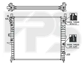 Радіатор охолодження Mercedes ML-Class W163 (98-)