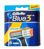 Сменные кассеты для бритвы Sensor Excel Gillette 6 шт. Blue 3 Жилет Сенсор Эксель