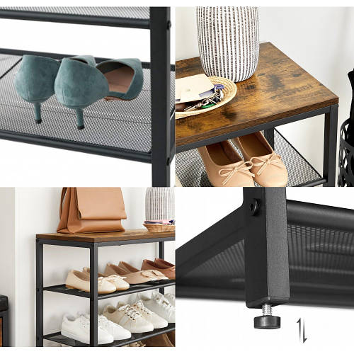 Купить Стеллаж этажерка полка для обуви лофт Bonro (Бонро) 125 ...