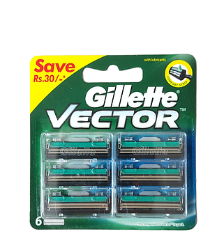 Змінні касети для бритви Vector Gillette 6 шт. Жилет Вектор