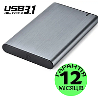 Карман для HDD/SSD 2.5" Gembird EE2-U3S-6-GR USB 3.1, серый, металлический, внешний, для жесткого диска и ссд