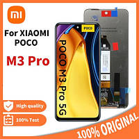 Дисплей Xiaomi Poco M3 Pro 5G, Redmi Note 10 5G, чорний, модуль, дисплей + тачскрин