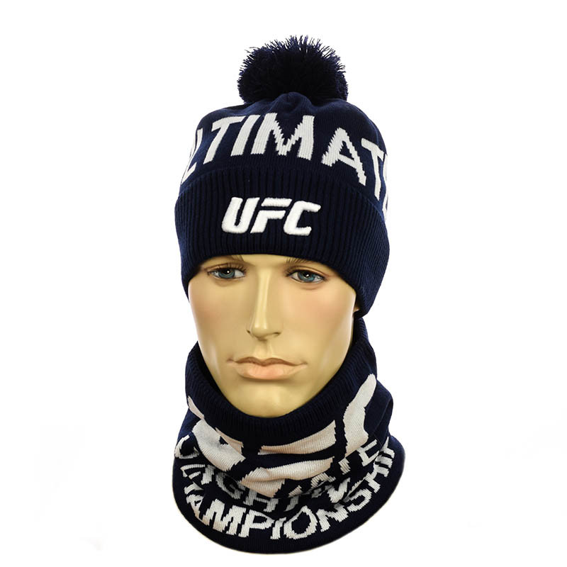 Молодіжний набір Шапка і Снуд "UFC" темно-синій