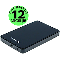 Карман для HDD/SSD 2.5" Grand-X HDE22 USB 2.0, черный, пластиковый, внешний, для жесткого диска и ссд