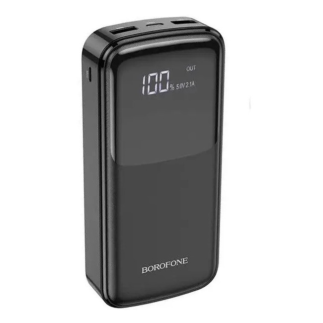 Повербанк УМБ Power Bank BOROFONE Mike BJ17A 20000mAh 2USB, Type-C, 2.1A, чорне, фото 1