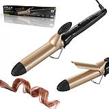 Плойка локон для волосся (щипці для завивки) Adler AD 2112 120 вт., Кераміка, Швидке нагрівання, фото 6