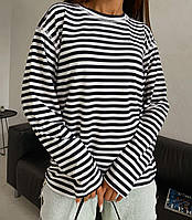 Кофта тельняшка в смужку з довгим рукавом віскоза