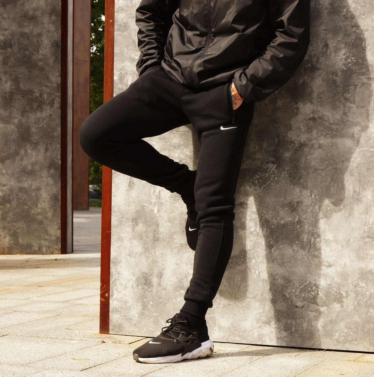 SALE! Чоловічі утеплені (на флісі) спортивні штани Nike чорні