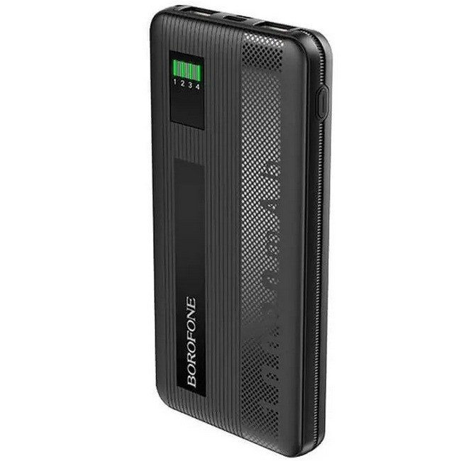 Повербанк УМБ Power Bank BOROFONE BT32 10000mAh 2USB, Type-C, Lightning, 2A, чорне, фото 1