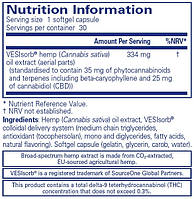 Pure Encapsulations Hemp CBD VESIsorb 30 капсул. BX970, фото 4