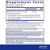 Pure Encapsulations Hemp CBD VESIsorb 30 капсул. BX970, фото 2