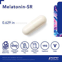 Pure Encapsulations Melatonin-SR/ Мелатонін-СР/ Технологія повільного вивільнення 60 капсул BX516, фото 3