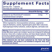 Pure Encapsulations Melatonin-SR/ Мелатонін-СР/ Технологія повільного вивільнення 60 капсул BX516, фото 2