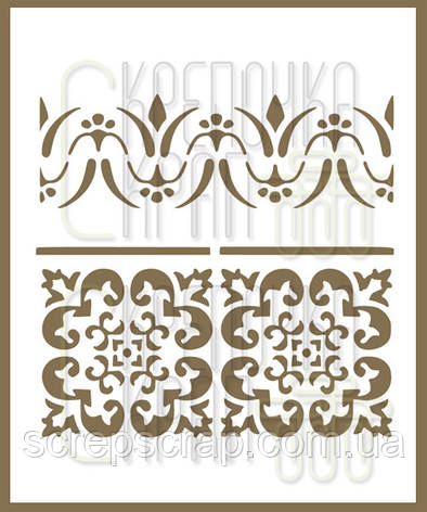 Трафарет бордюр 9,5х9,5см., фото 1