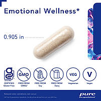 Емоційне здоров'я, Emotional Wellness, Pure Encapsulations, 60 капсул BX997, фото 4
