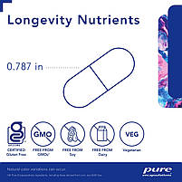 Pure Encapsulations Longevity Nutrients / Мультивітаміни для довголіття 60+ років 120 капс BX743, фото 4