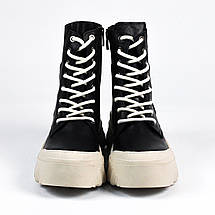 Черевики зі шнурівкою AQUAMARIN 2970 39 Чорні шкіра 36, фото 2