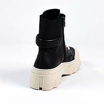 Черевики зі шнурівкою AQUAMARIN 2970 39 Чорні шкіра 36, фото 5