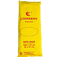 Пакет-фасовий Comserv (жовт) 10 (2х4)27 см 1000 шт