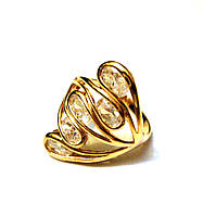 Женское кольцо с полозолотой 18 размер
