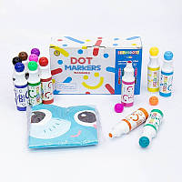 Фломастери для дітей Super DOT  painting 12 кольорів по 40 мл, точкові фломастери для малювання, маркери