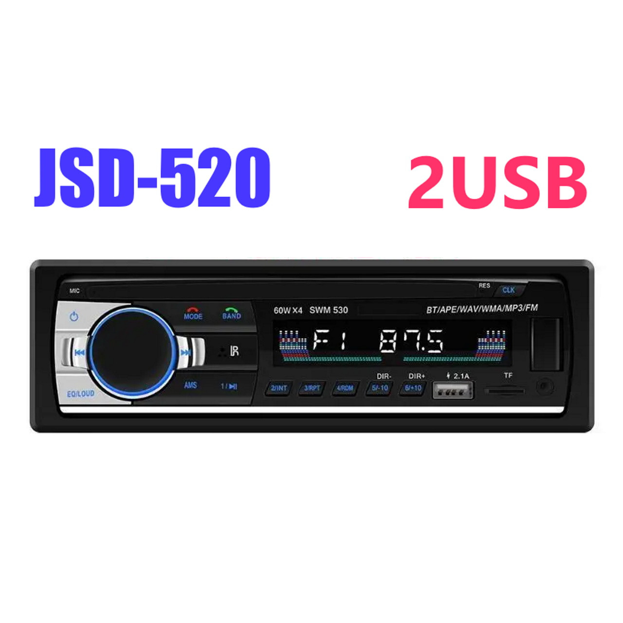 1 Din Автомагнитола Pioneer JSD-520 Bluetooth 2 USB 1 Дин Магнитола ...