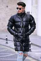 Куртка пуховик чоловіча зимова чорна Київ