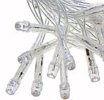 Гірлянда штора-водоспад 240 LED 2х2 м M-2*2 W прозорий шнур із перехідником холодний білий, фото 5