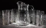 Набір City Glass Athena глечик 1300 мл + 6 склянок 250 мл (3S300058), фото 2