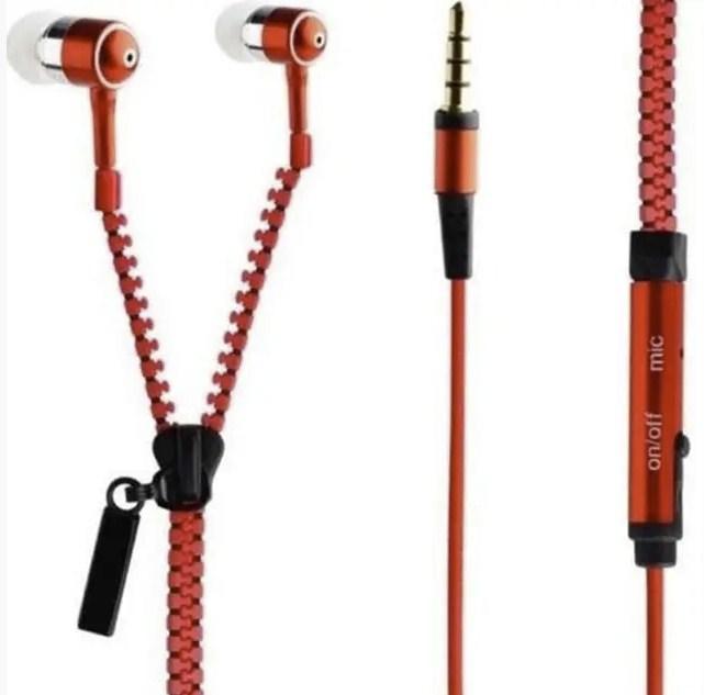 Навушники у вигляді змійки Zipper з мікрофоном, фото 1