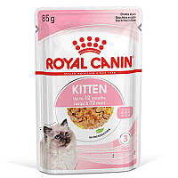 Влажный корм для котят Royal Canin Kitten Instinctive in Gravy до 12 месяцев (кусочки в желе) 85г