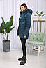 Зимова фабрична жіноча коротка куртка з манжетами., фото 4