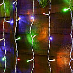 Гірлянда штора-водоспад 320 LED 3х3 м RV-31 прозорий шнур із перехідником різнокольорова, фото 7