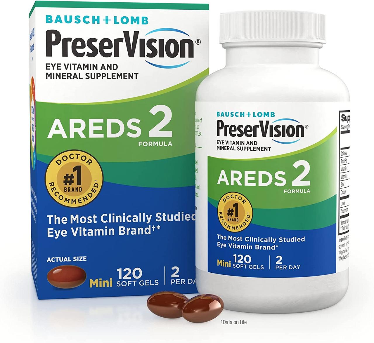 Bausch & Lomb PreserVision AREDS 2 Formula 120 гелевих капсул