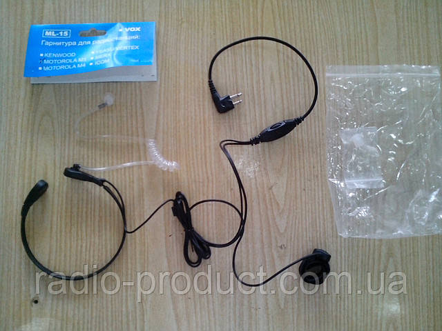 Ларингофон для рации, радиостанции Motorola P-040, P-080, GP-68, etc ...