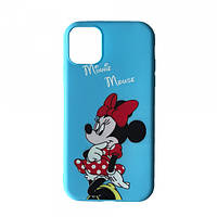 Чохол JOY for силіконовий Apple iPhone XR Айфон ХР айфон Silicone Case Full Колір Блакитний MINNIE MOUSE Blue