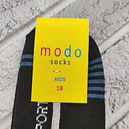 Шкарпетки дитячі високі весна/осінь р.18 спорт смужка чорні Modo Socks 30036416, фото 3